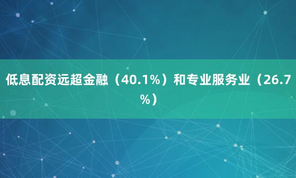 低息配资远超金融（40.1%）和专业服务业（26.7%）